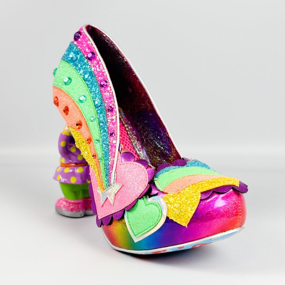 Irregular Choice I Just Gnome It Rainbow Glitter Heels – Size 39 / 8 - Picture 5 of 12